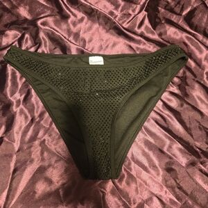 No Boundaries Black Rhinestone Accent Bikini Bottoms
